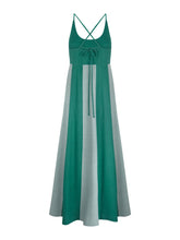 Two-Tone Spliced Maxi Dress